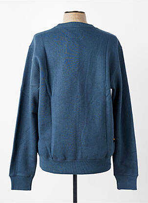 Sweat-shirt broderie manches longues bleu DAYTONA homme
