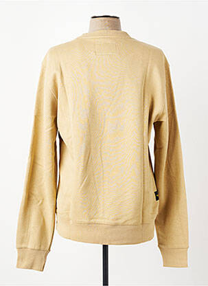 Sweat-shirt broderie manches longues beige DAYTONA homme