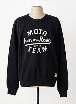 Sweat-shirt stretch manches longues noir IRON AND RESIN homme