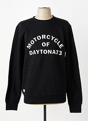 Sweat-shirt stretch manches longues noir DAYTONA homme