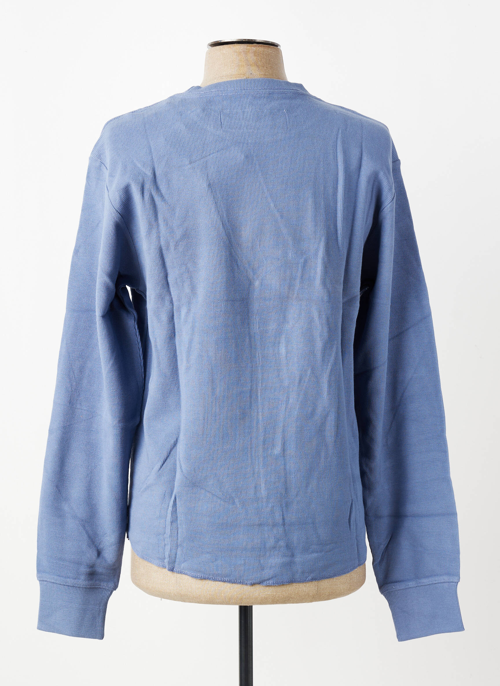 T-shirt coupe droite manches longues bleu IRON AND RESIN homme