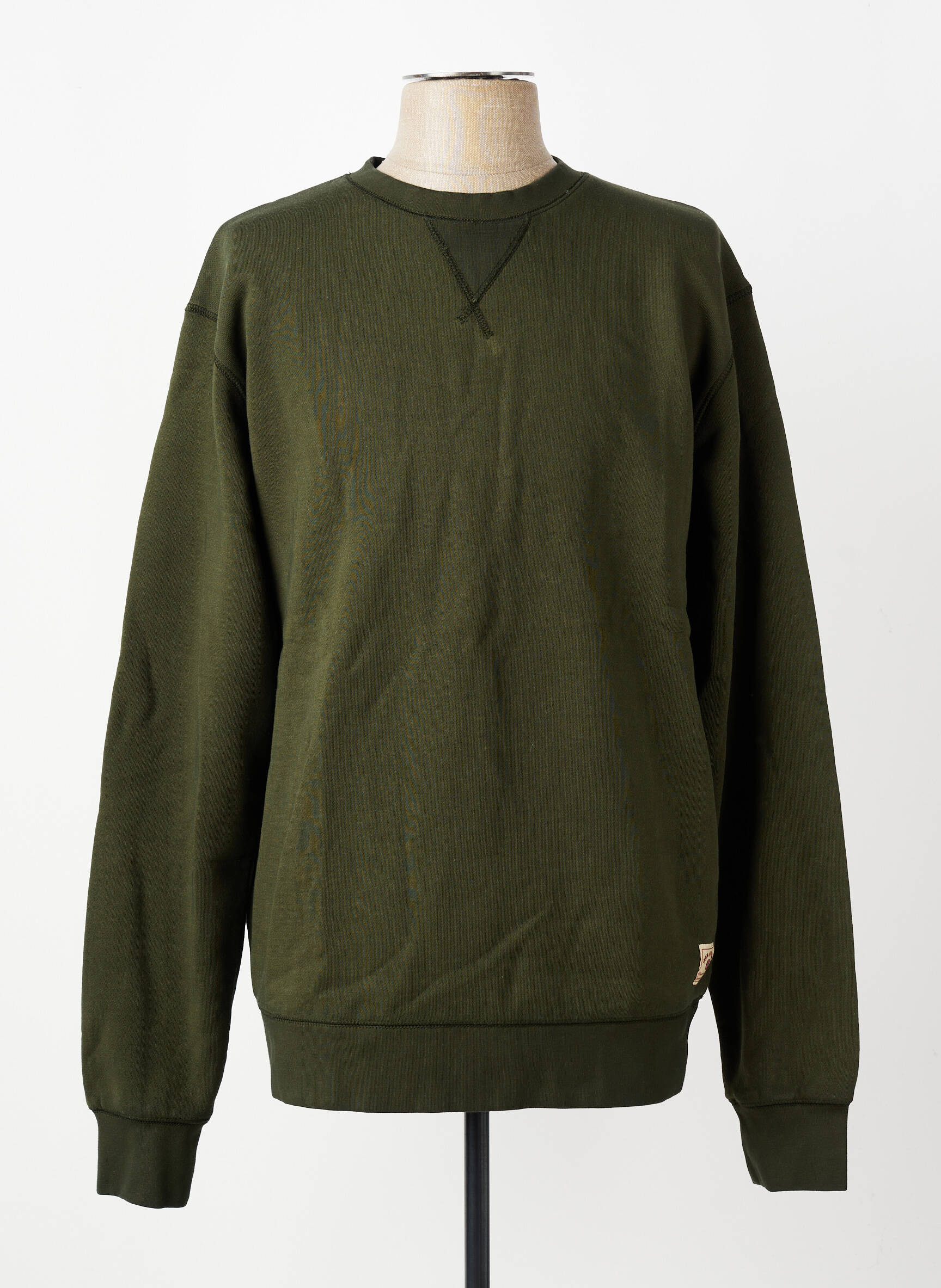 Sweat-shirt manches longues manches longues vert IRON AND RESIN homme