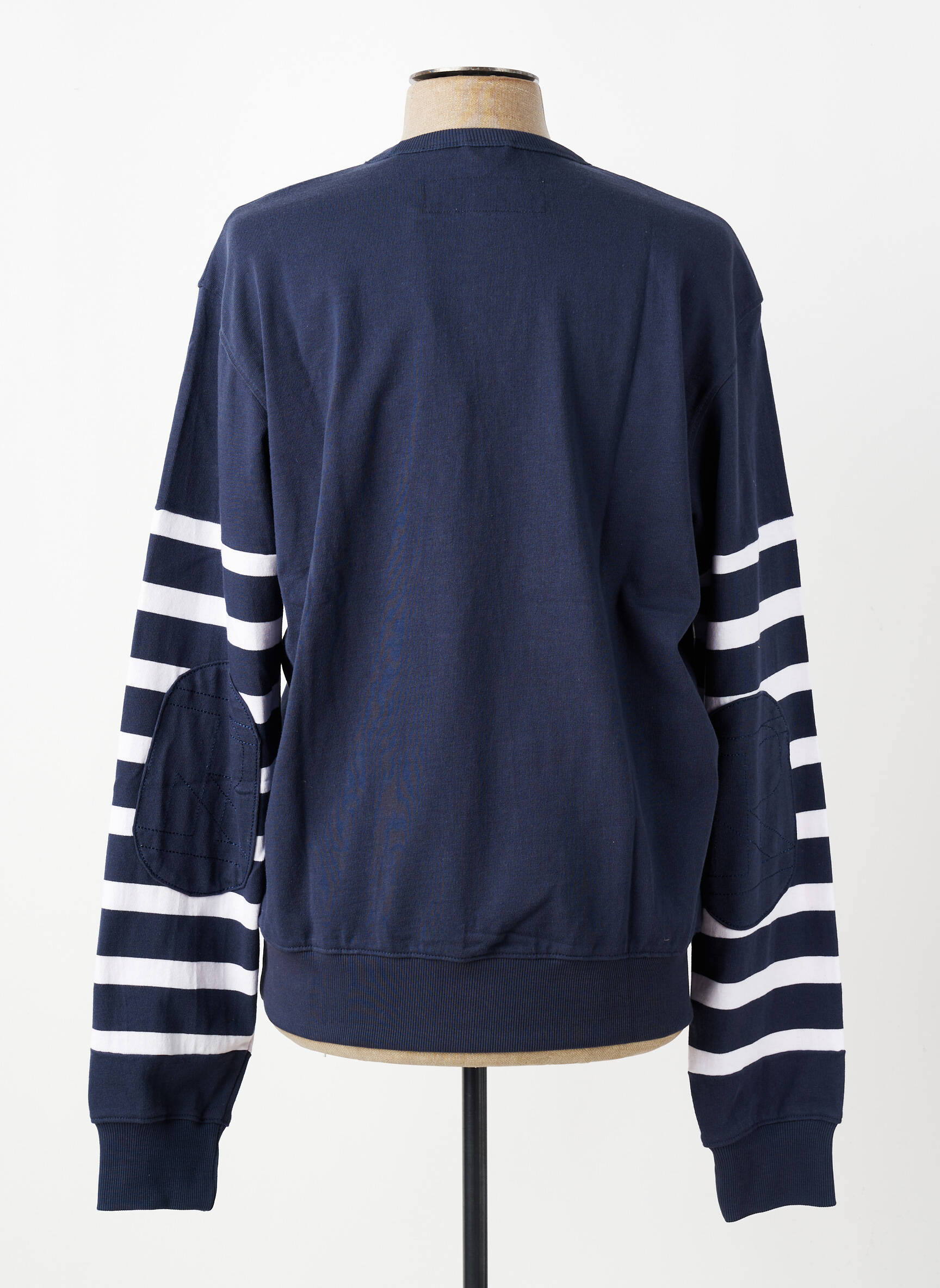 Sweat-shirt broderie manches longues bleu IRON AND RESIN homme
