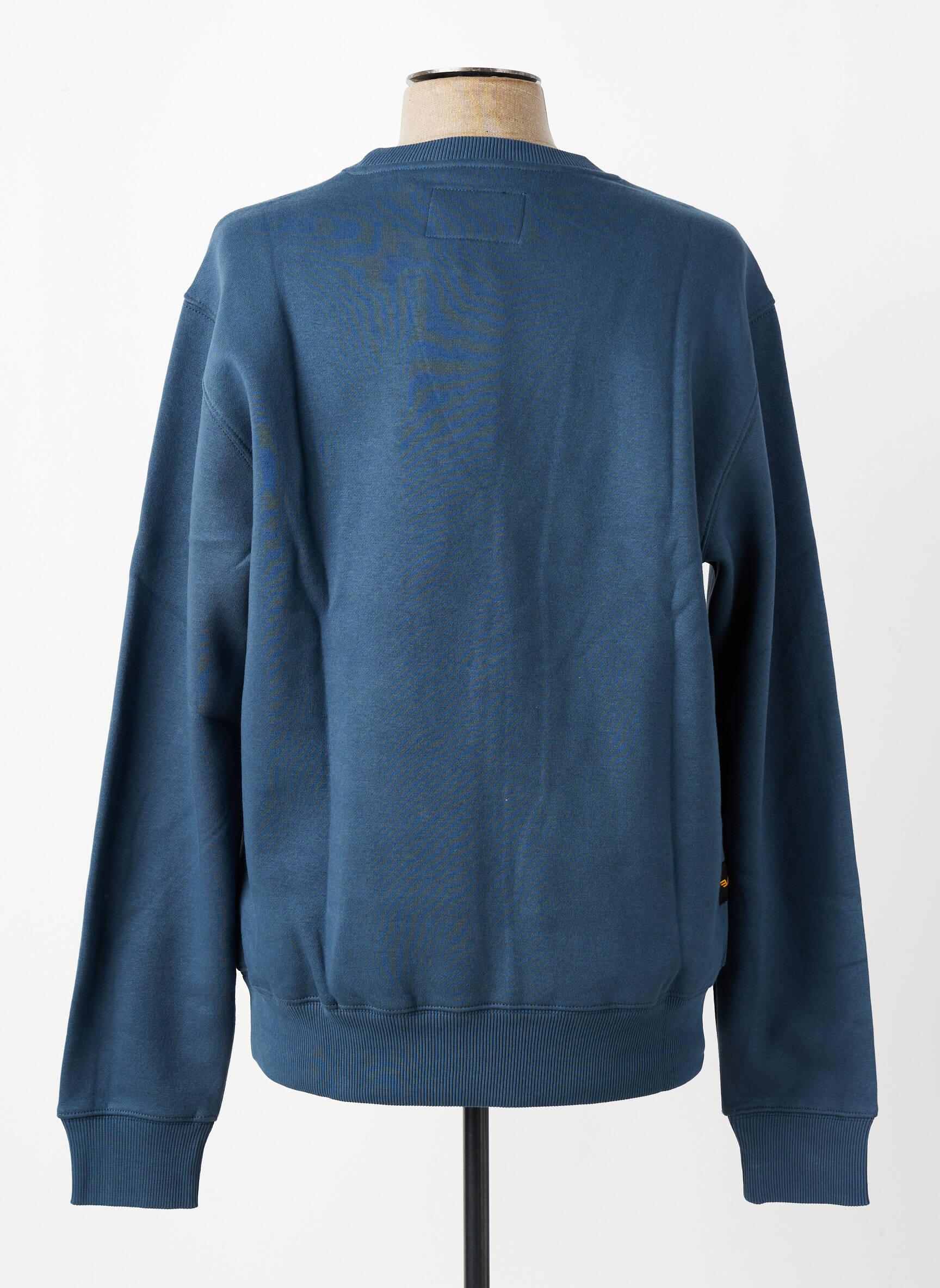 Sweat-shirt broderie manches longues bleu DAYTONA homme