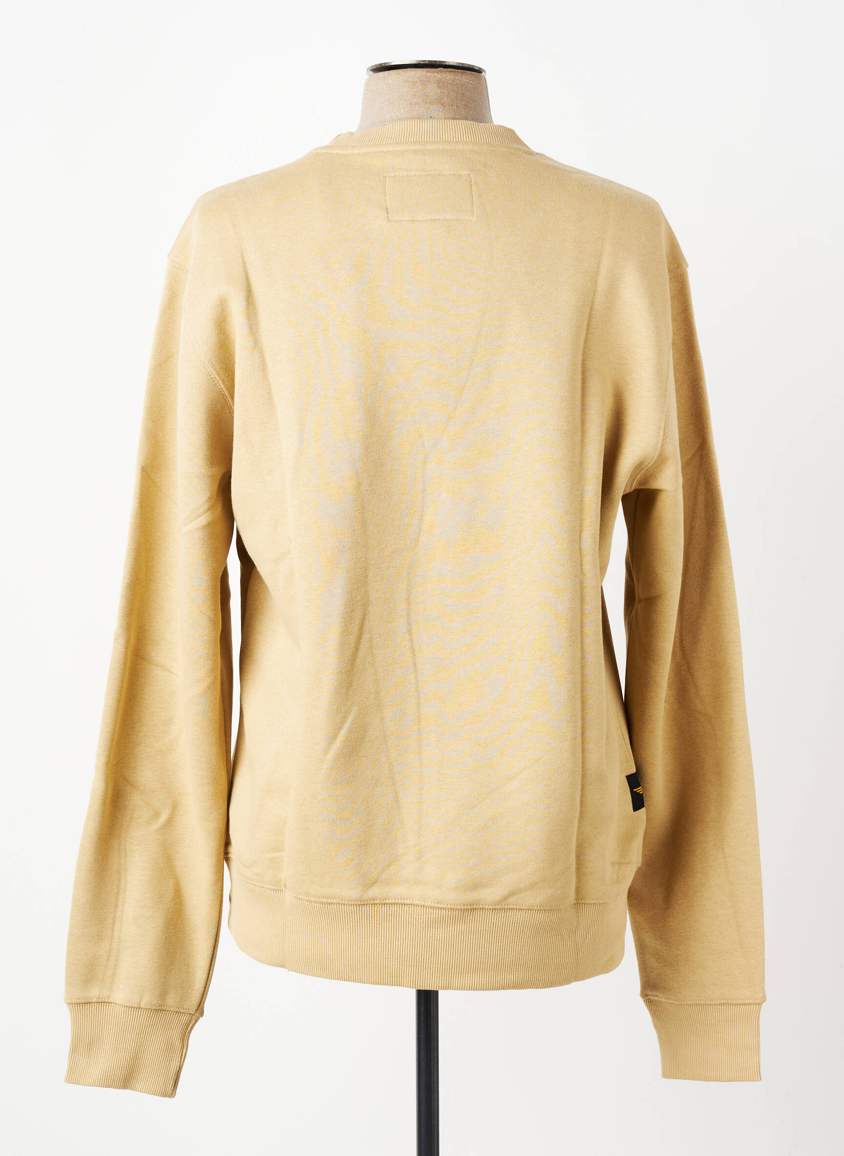 Sweat-shirt broderie manches longues beige DAYTONA homme