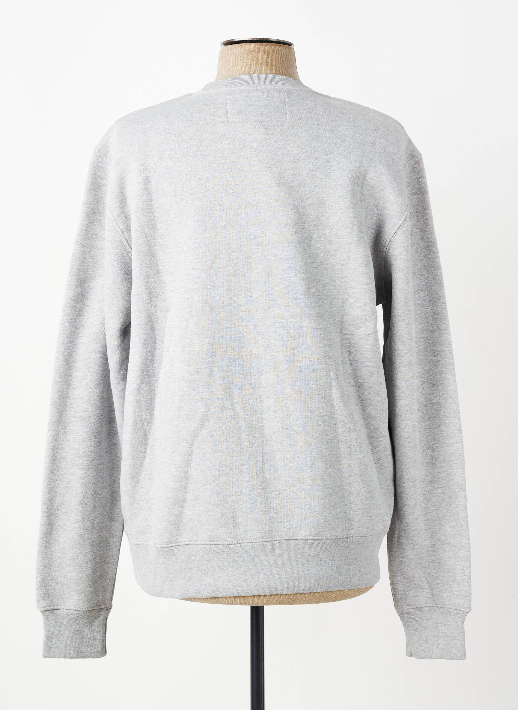 Sweat-shirt broderie manches longues gris DAYTONA homme