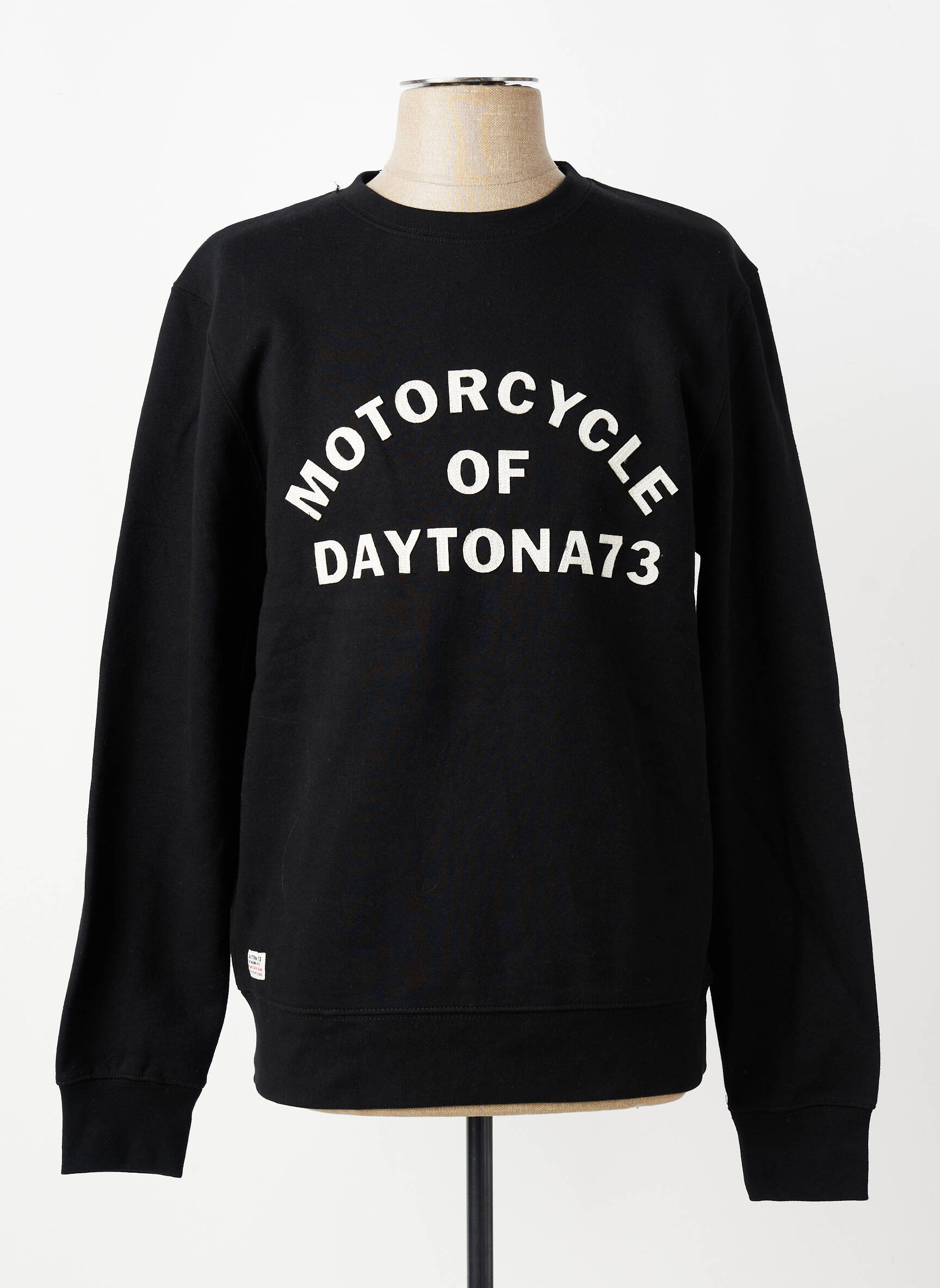 Sweat-shirt stretch manches longues noir DAYTONA homme
