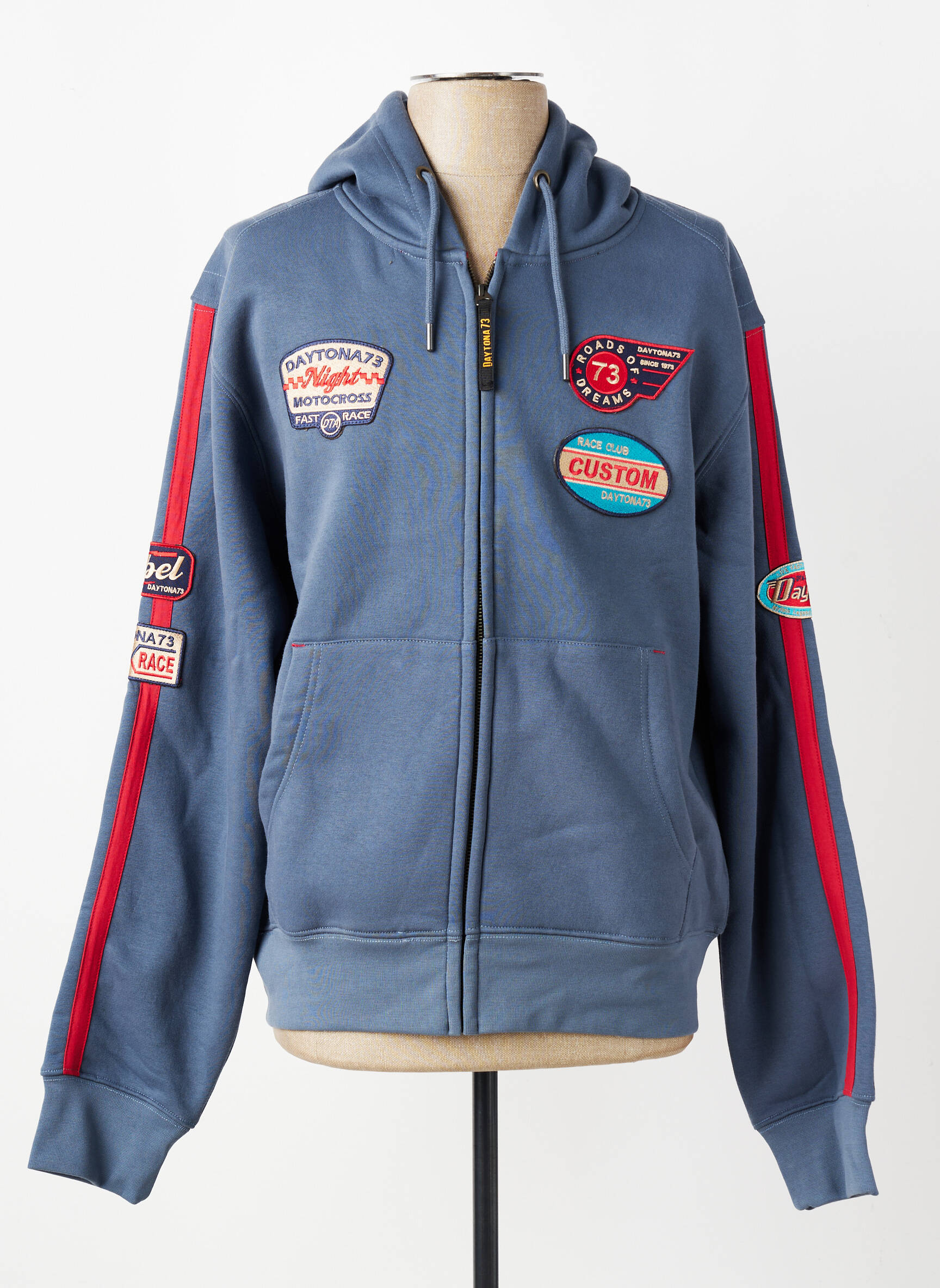 Veste casual coupe droite bleu DAYTONA homme