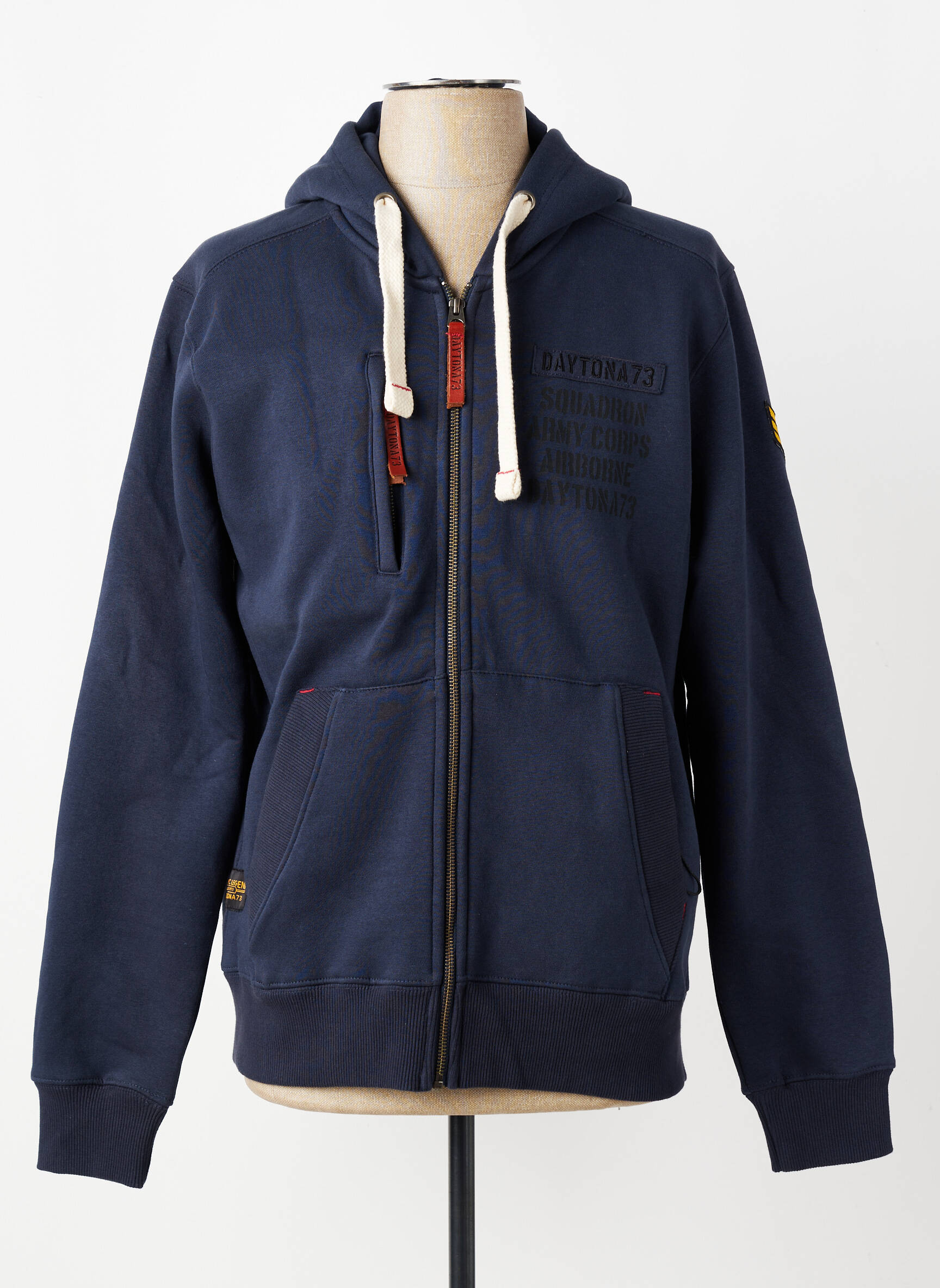 Veste casual coupe droite bleu DAYTONA homme