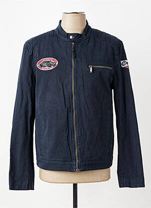 Veste casual fermeture boutonnée sur le devant bleu DAYTONA homme