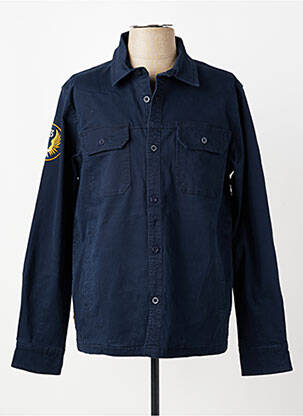Veste casual fermeture boutonnée sur le devant bleu DAYTONA homme