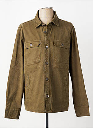 Veste casual fermeture boutonnée sur le devant vert IRON AND RESIN homme