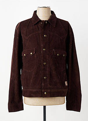 Veste casual fermeture boutonnée sur le devant marron IRON AND RESIN homme