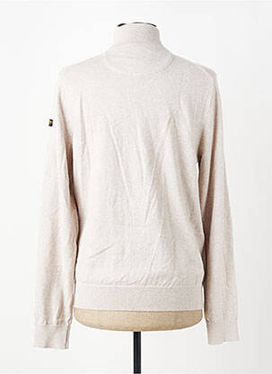 Gilet manches longues tissage chiné beige DAYTONA homme