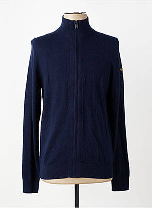 Gilet manches longues tissage chiné bleu DAYTONA homme