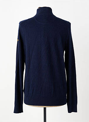Gilet manches longues tissage chiné bleu DAYTONA homme