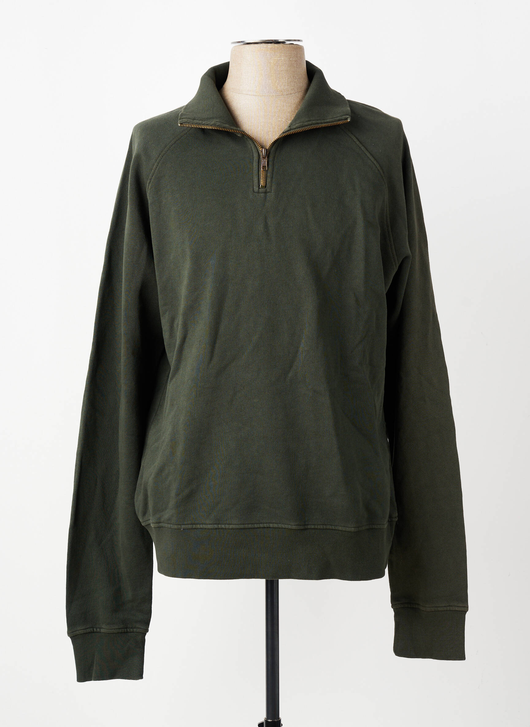 Sweat-shirt stretch manches longues vert IRON AND RESIN homme