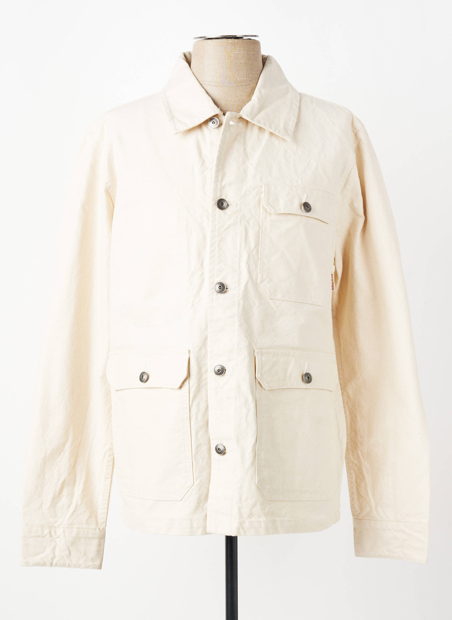 Veste casual fermeture boutonnée sur le devant beige IRON AND RESIN homme