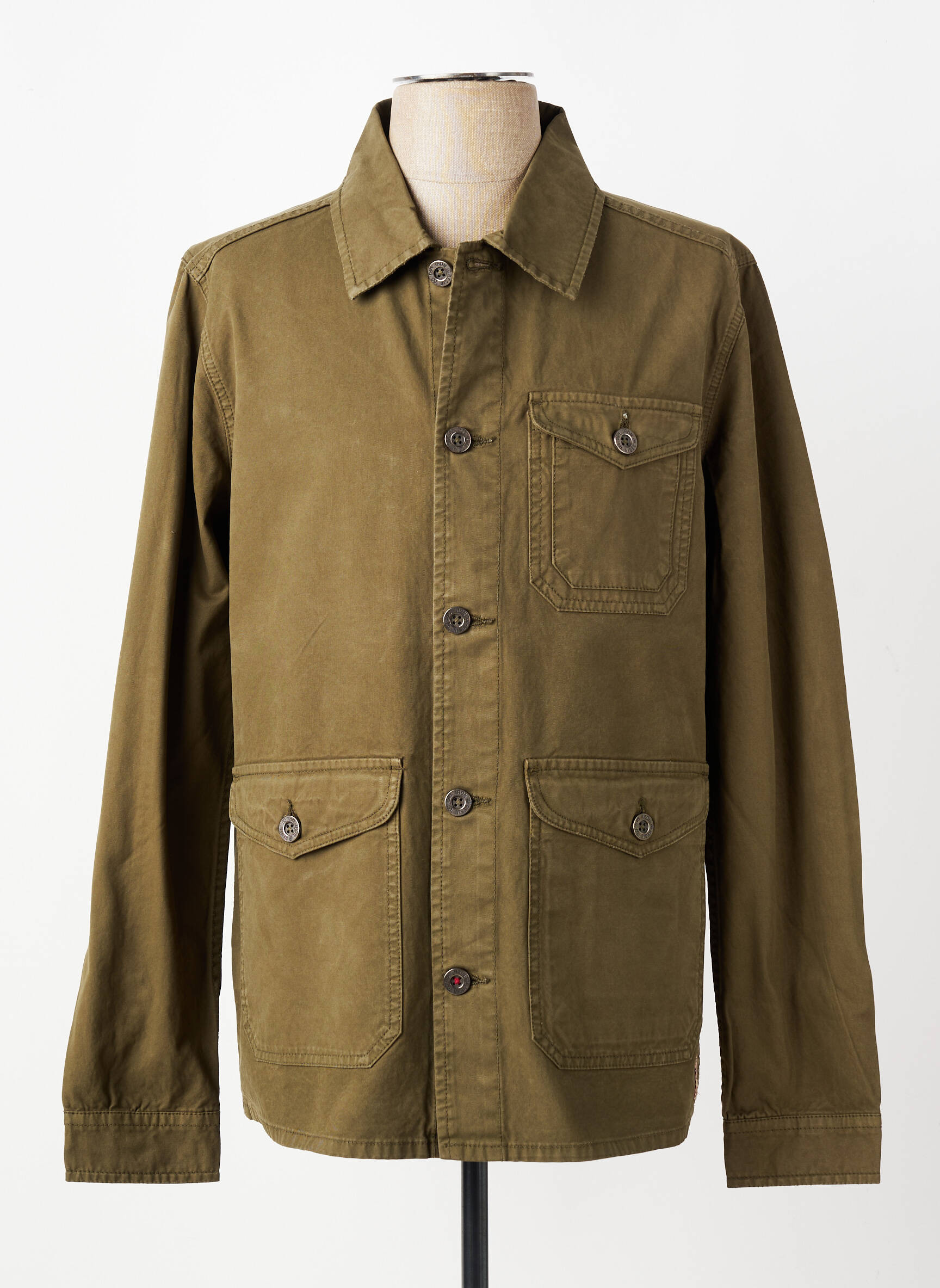 Veste casual fermeture boutonnée sur le devant vert IRON AND RESIN homme