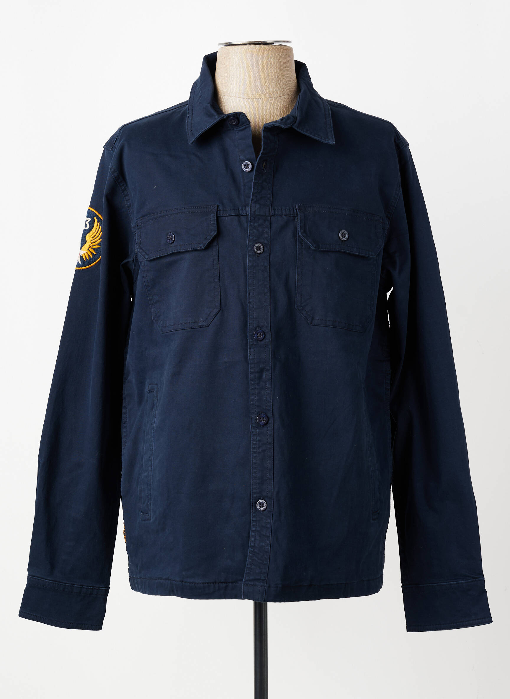 Veste casual fermeture boutonnée sur le devant bleu DAYTONA homme