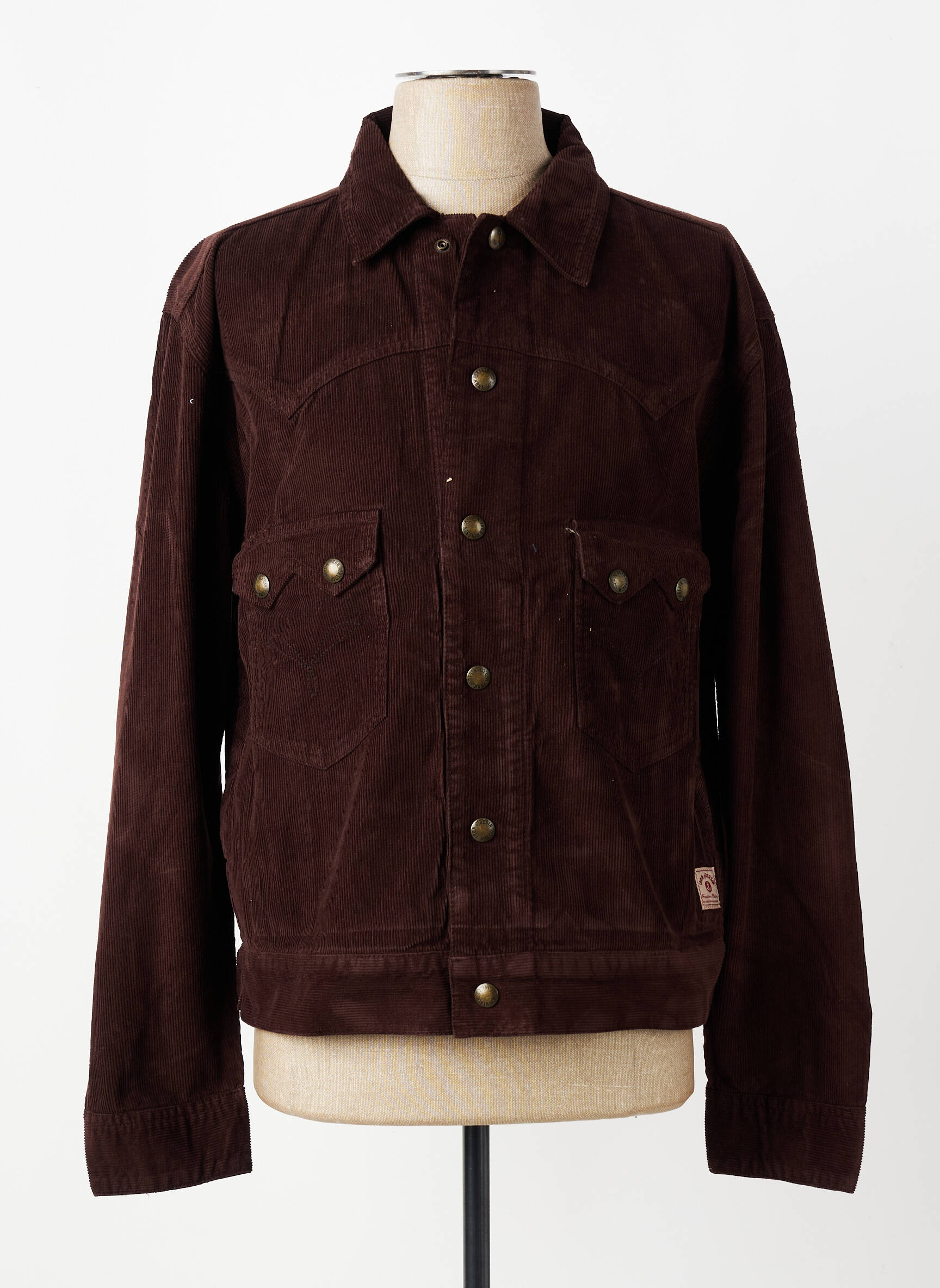 Veste casual fermeture boutonnée sur le devant marron IRON AND RESIN homme