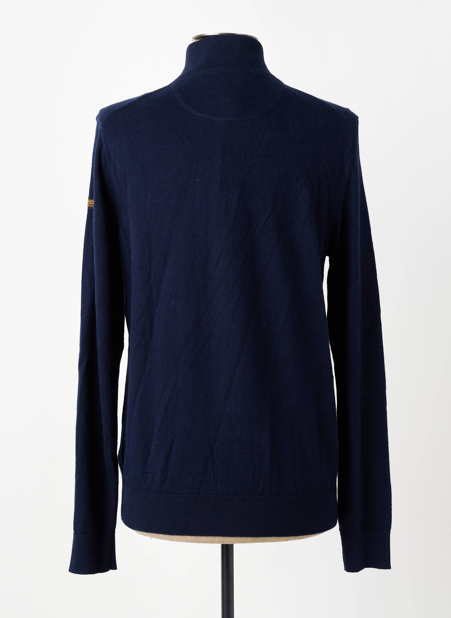 Gilet manches longues tissage chiné bleu DAYTONA homme