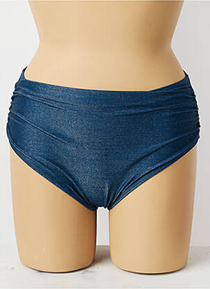 Bas de maillot de bain effet matière satinée culotte bleu FANTASIE femme