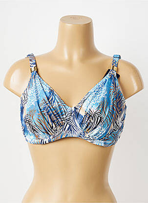 Haut de maillot de bain stretch haut soutien-gorge balconnet bleu FANTASIE femme
