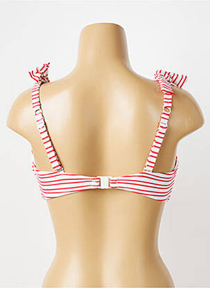 Haut de maillot de bain stretch haut triangles rouge FREYA femme