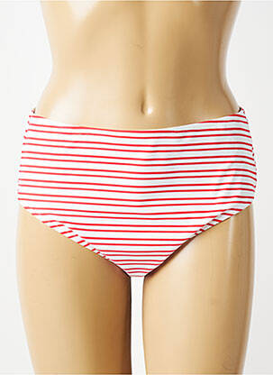 Bas de maillot de bain effet matière satinée culotte rouge FREYA femme