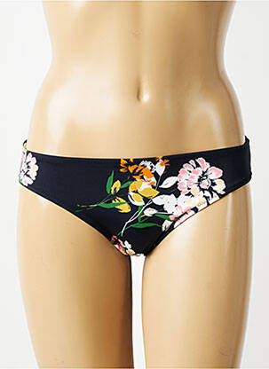 Bas de maillot de bain imprimé fleurs culotte noir FREYA femme