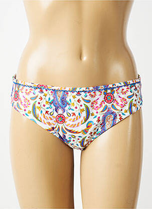 Bas de maillot de bain imprimé fantaisie culotte bleu FREYA femme