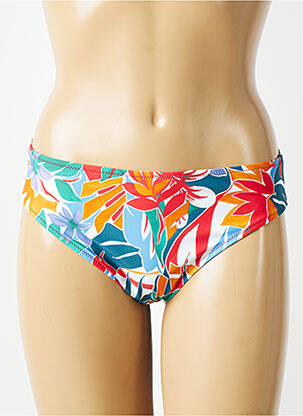 Bas de maillot de bain imprimé fleurs culotte bleu ANTIGEL femme