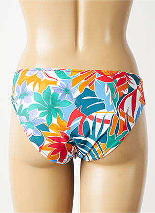 Bas de maillot de bain imprimé fleurs culotte bleu ANTIGEL femme