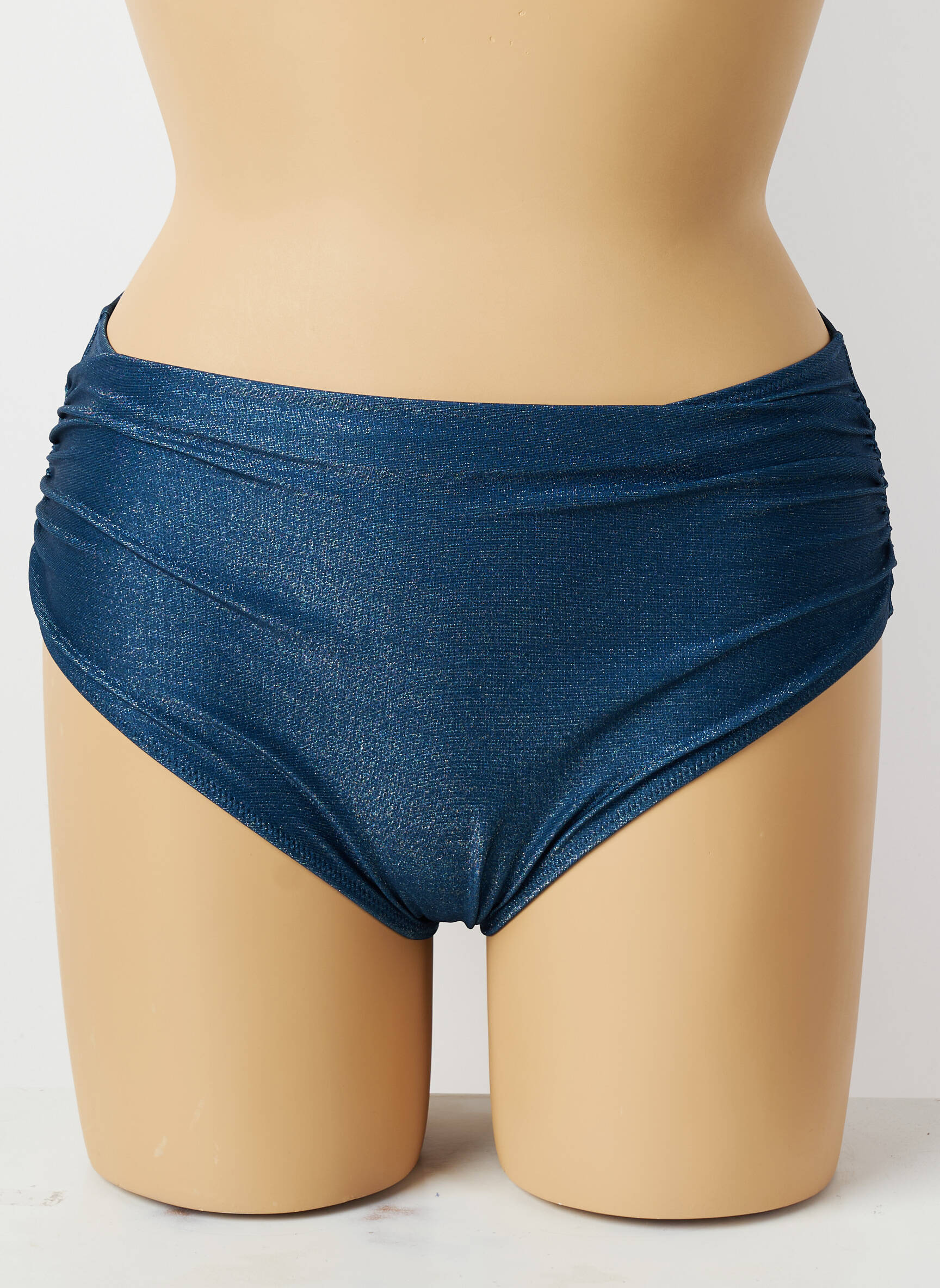 Bas de maillot de bain effet matière satinée culotte bleu FANTASIE femme