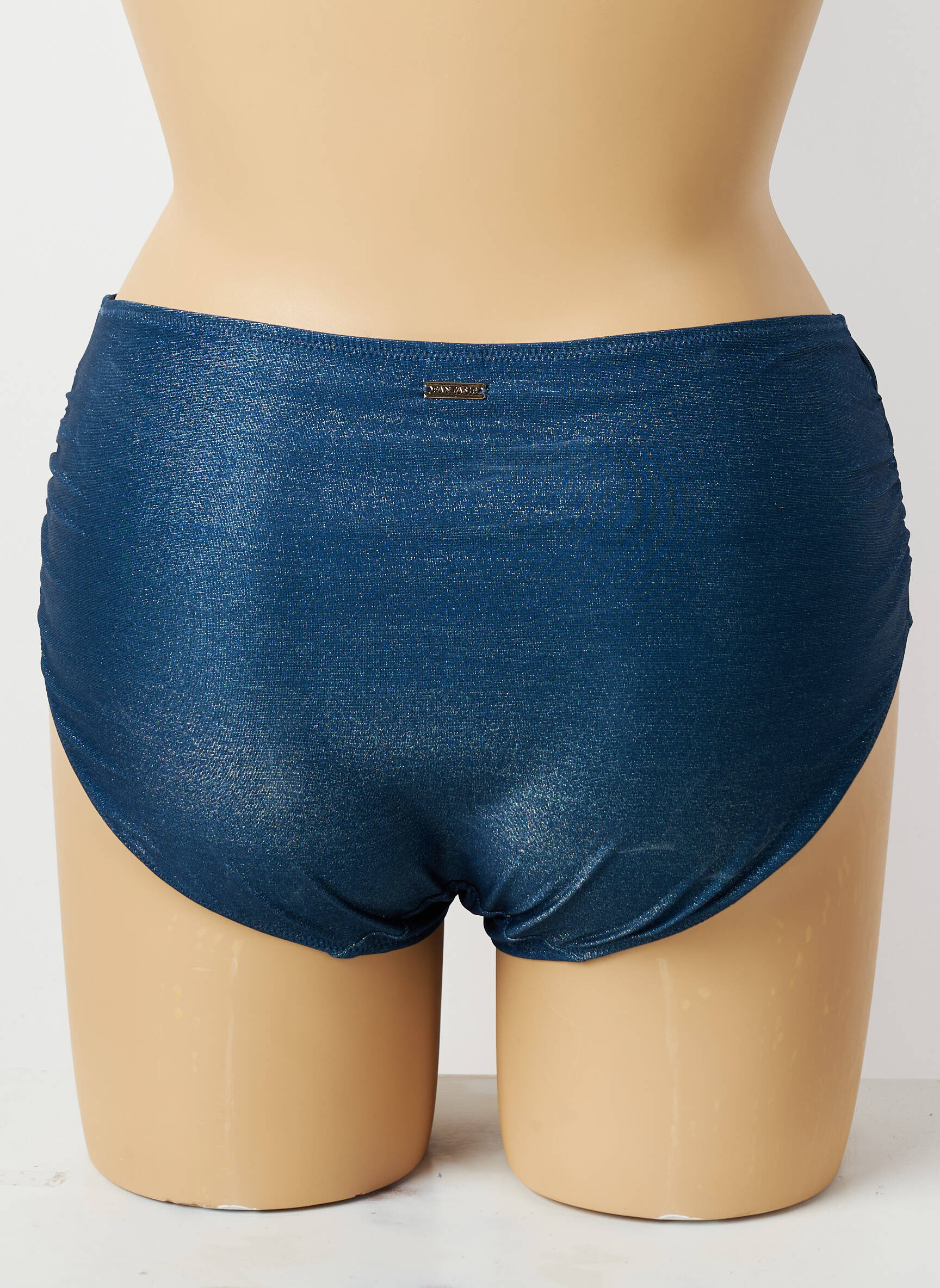 Bas de maillot de bain effet matière satinée culotte bleu FANTASIE femme