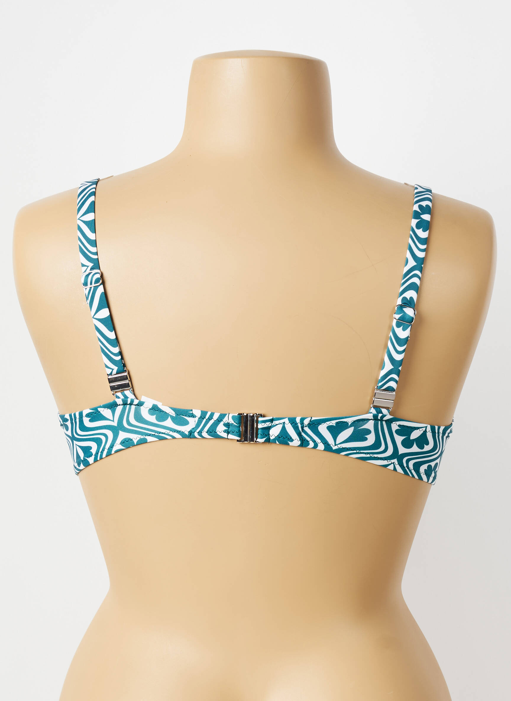 Haut de maillot de bain stretch haut soutien-gorge balconnet vert ANTIGEL femme