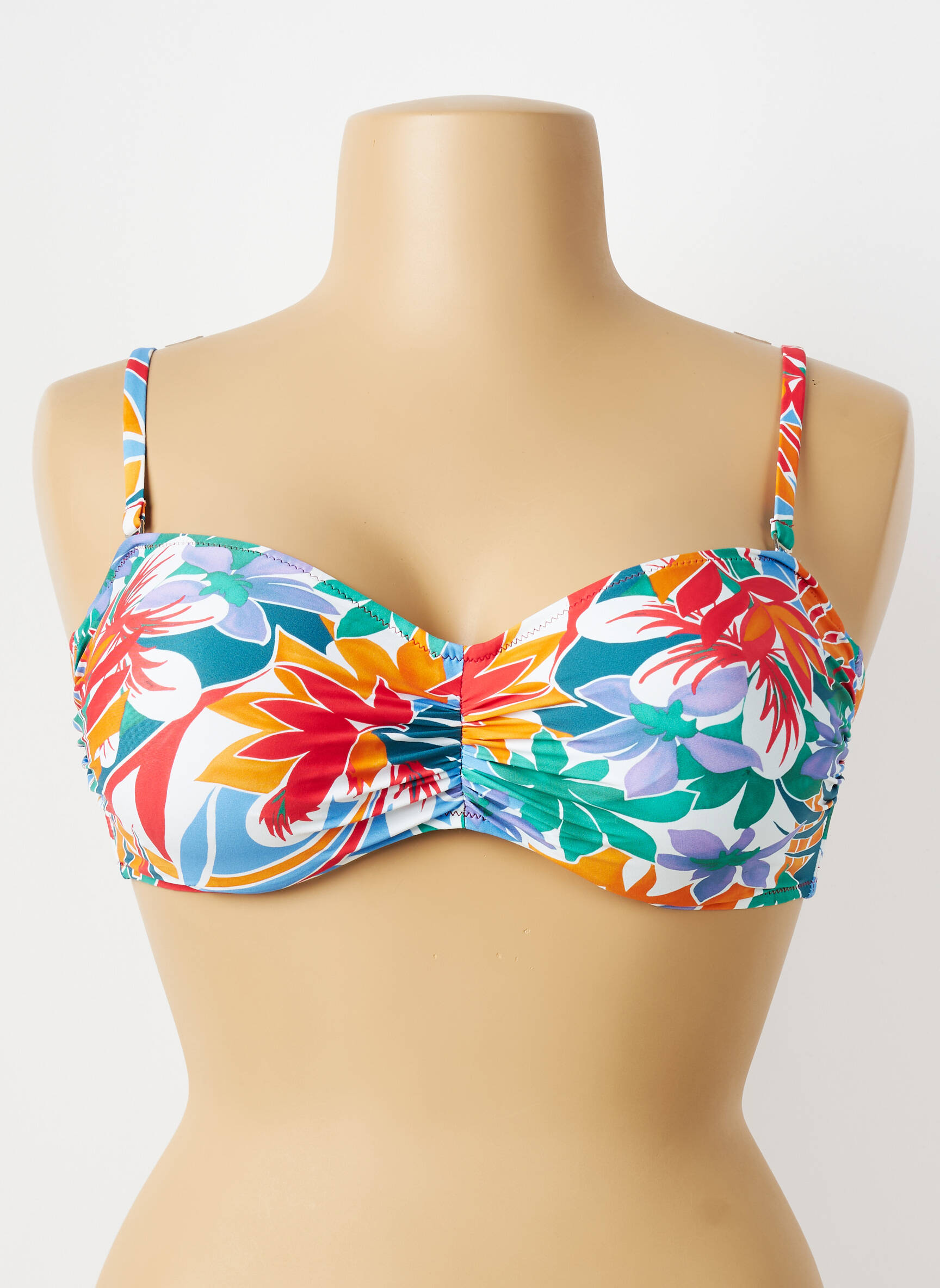 Haut de maillot de bain stretch bleu ANTIGEL femme
