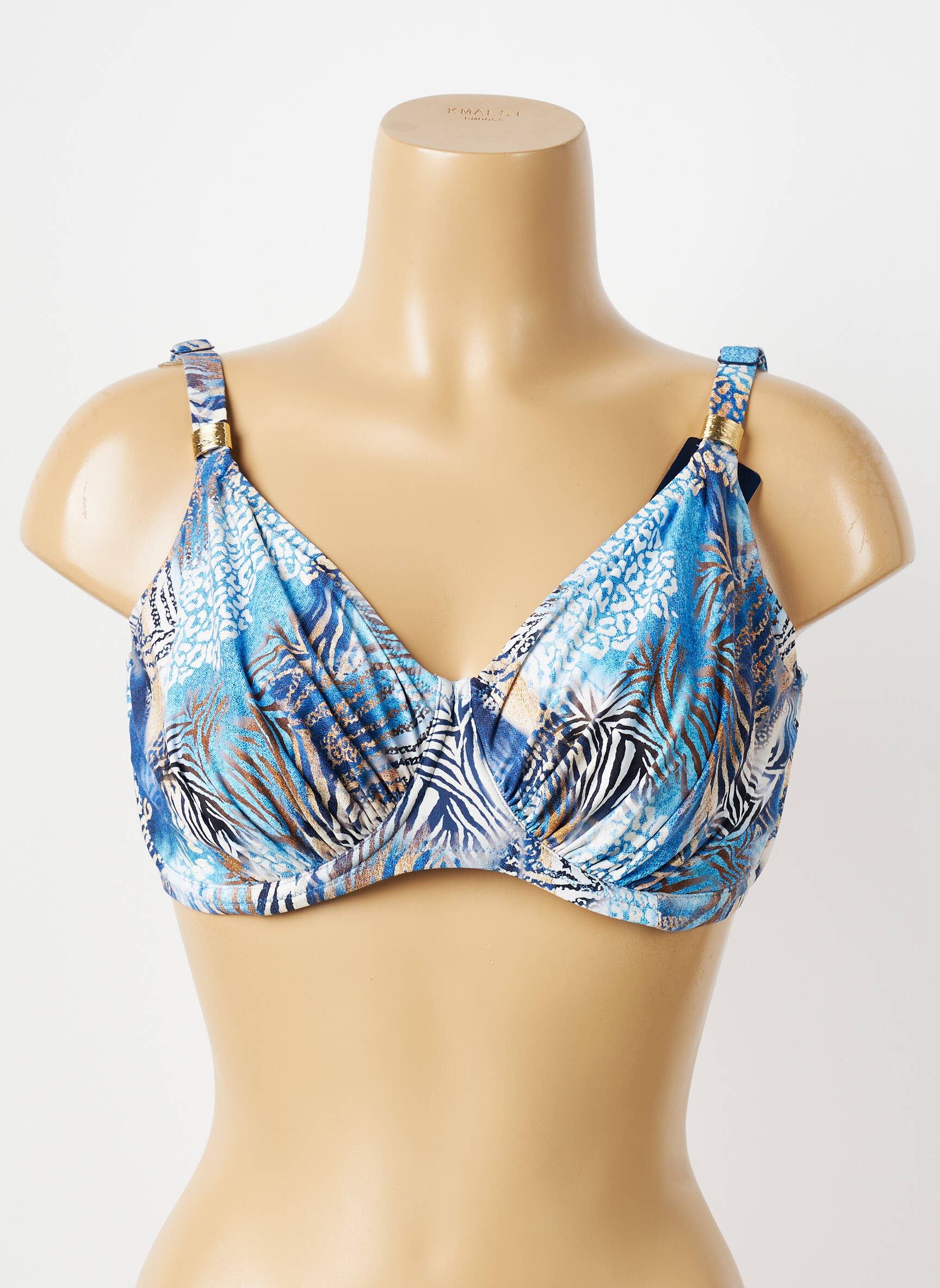 Haut de maillot de bain stretch haut soutien-gorge balconnet bleu FANTASIE femme