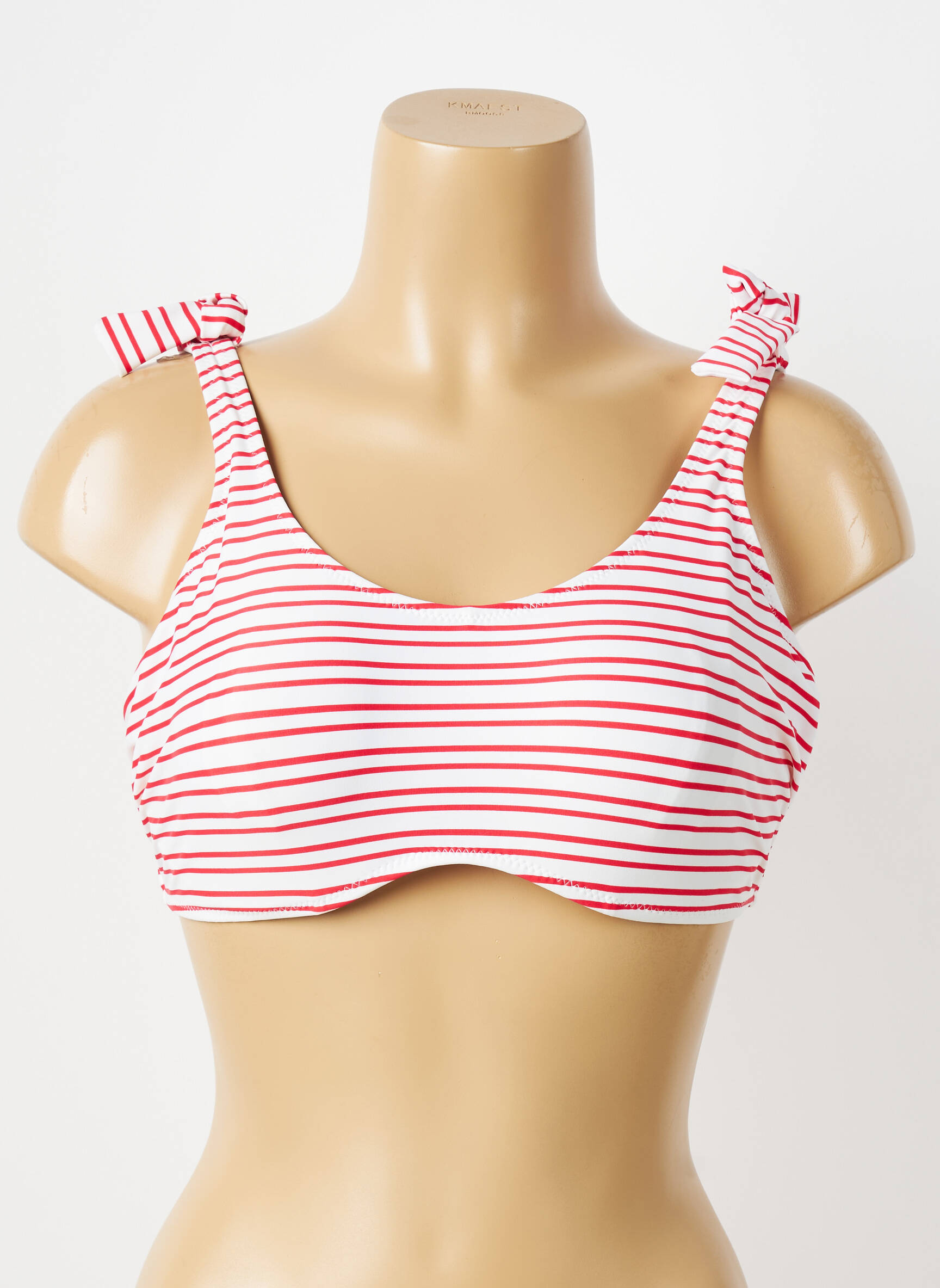 Haut de maillot de bain stretch haut triangles rouge FREYA femme