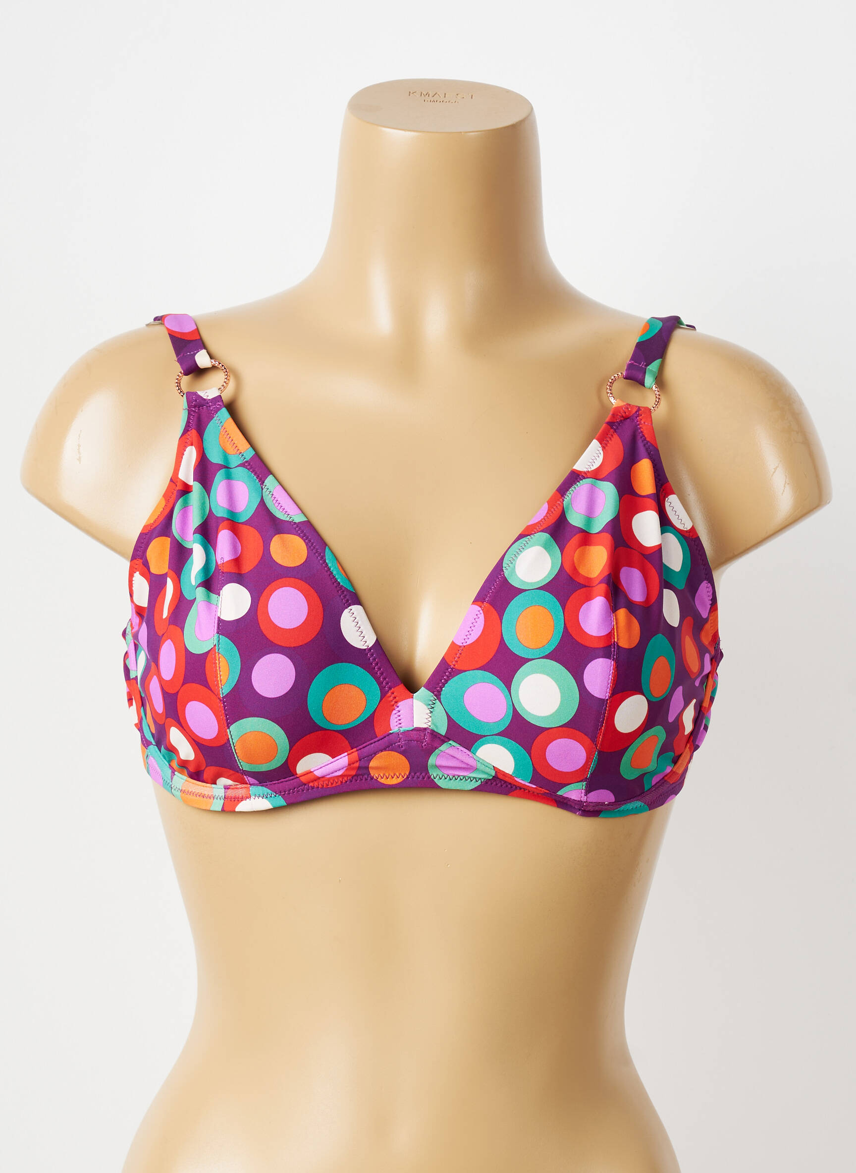 Soutien-gorge effet matière satinée haut soutien-gorge emboitant violet ANTIGEL femme