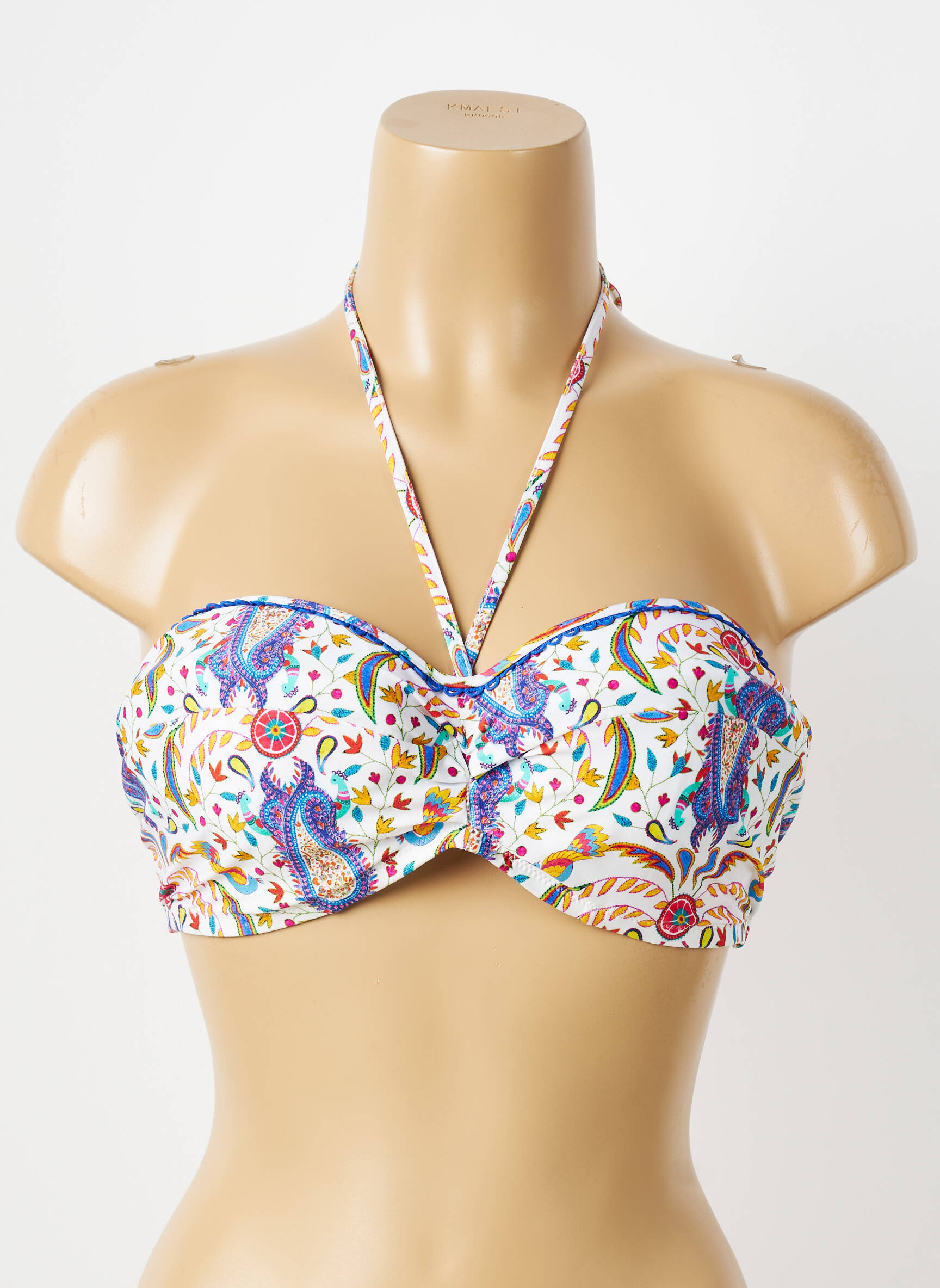 Haut de maillot de bain stretch haut soutien-gorge moulé blanc FREYA femme