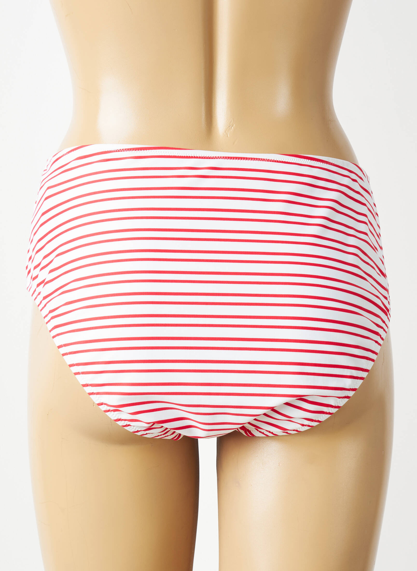 Bas de maillot de bain effet matière satinée culotte rouge FREYA femme