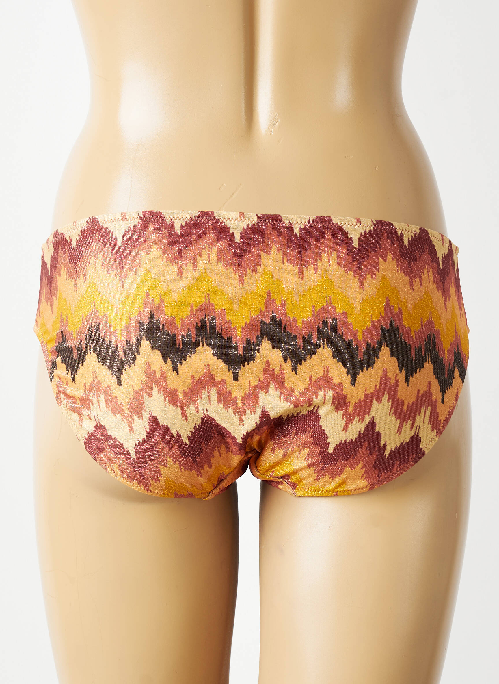 Bas de maillot de bain imprimé fantaisie culotte beige FREYA femme