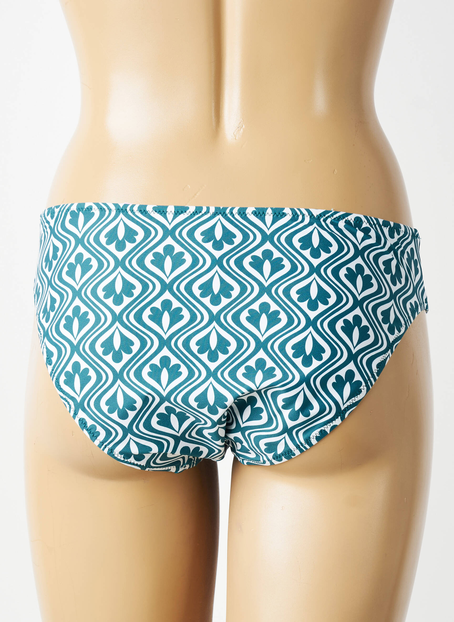 Bas de maillot de bain imprimé fantaisie culotte vert ANTIGEL femme