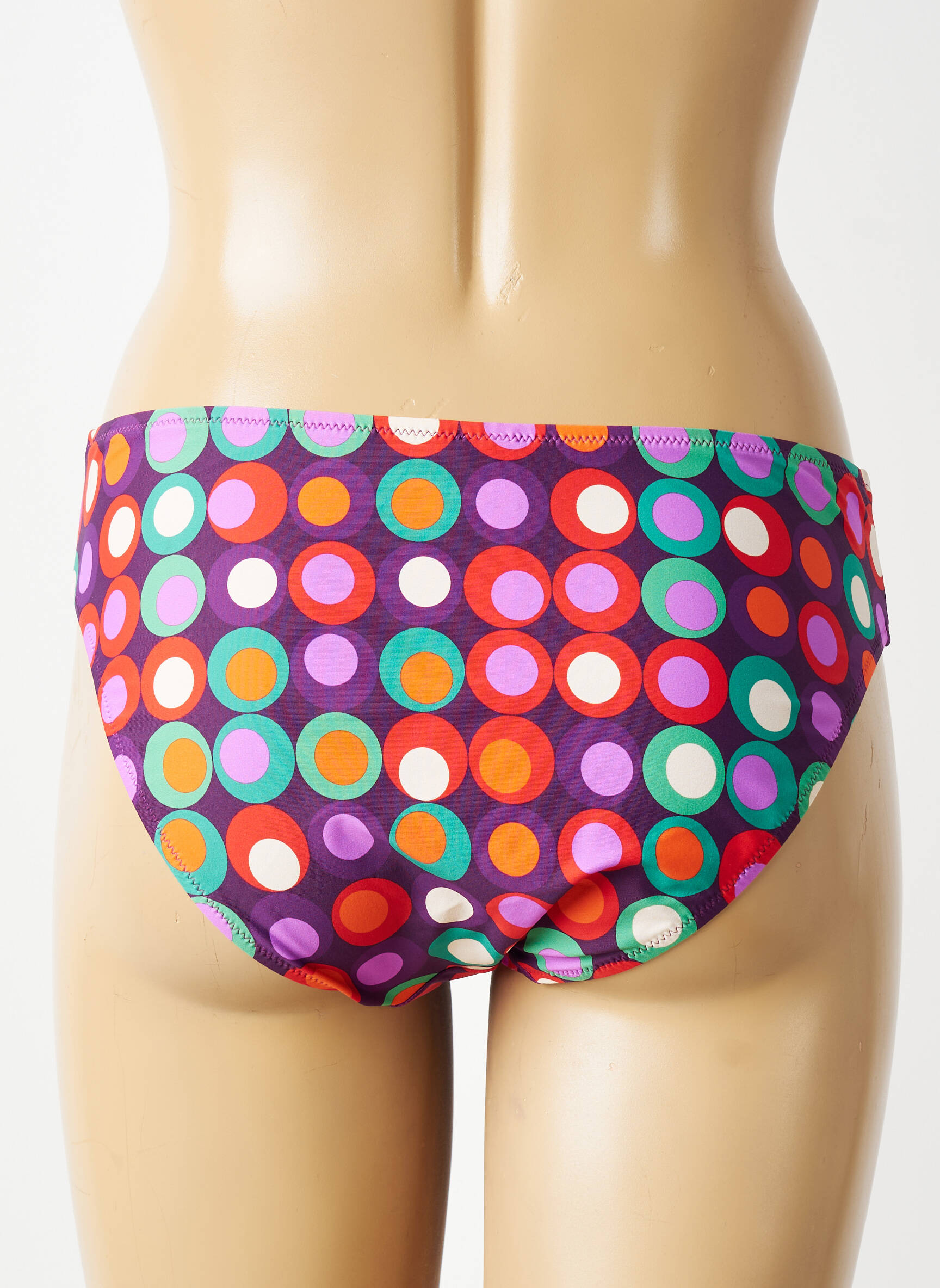 Bas de maillot de bain effet matière satinée culotte violet ANTIGEL femme
