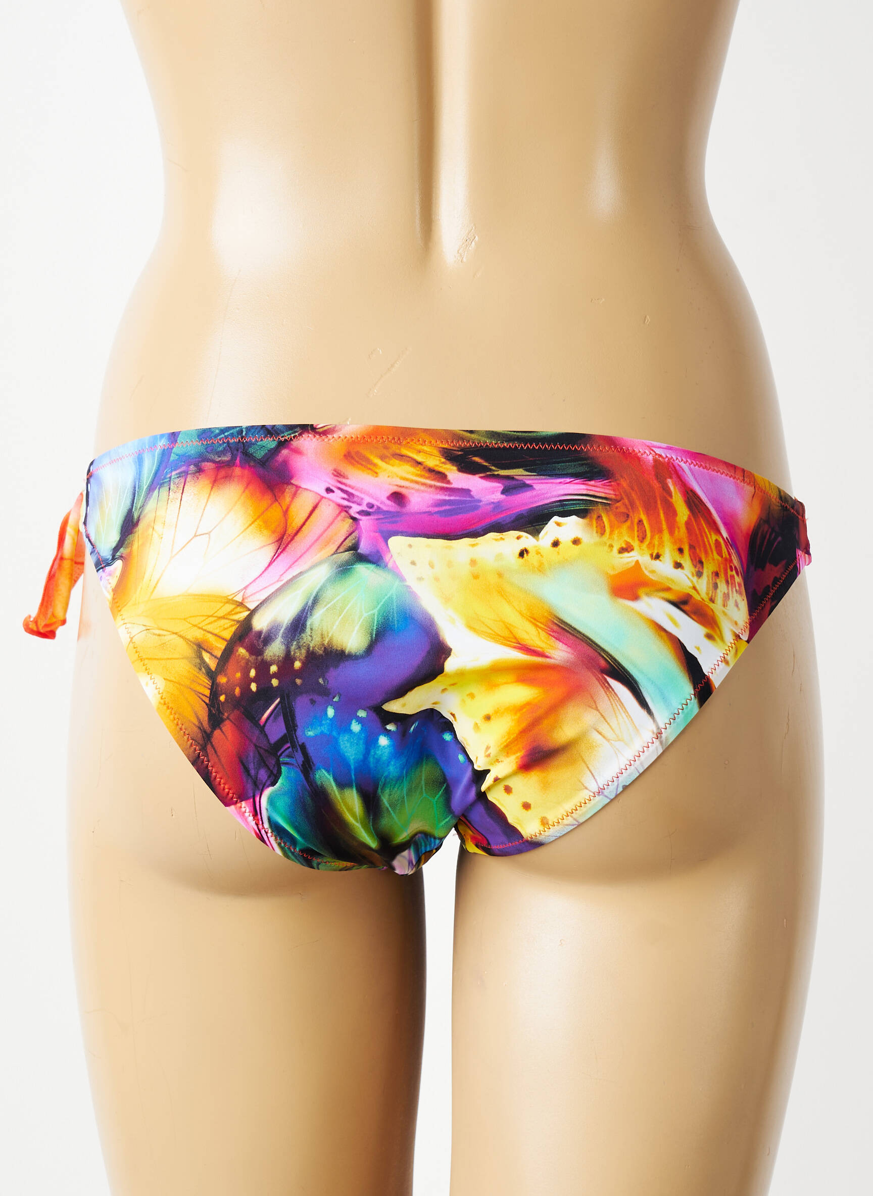 Bas de maillot de bain imprimé fantaisie culotte orange ANTIGEL femme