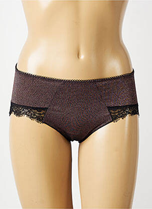 Shorty effet matière satinée marron ANTIGEL femme