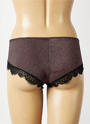 Shorty effet matière satinée marron ANTIGEL femme