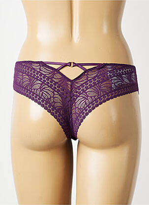Tanga stretch violet ANTIGEL femme